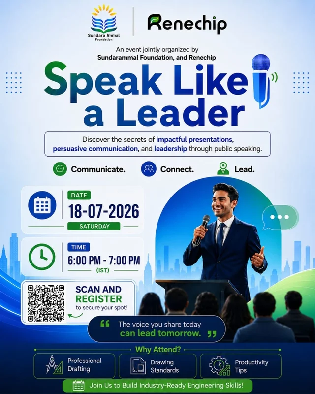 Speak Like a Leader Event - Sundaram Ammal Foundation & Renechip